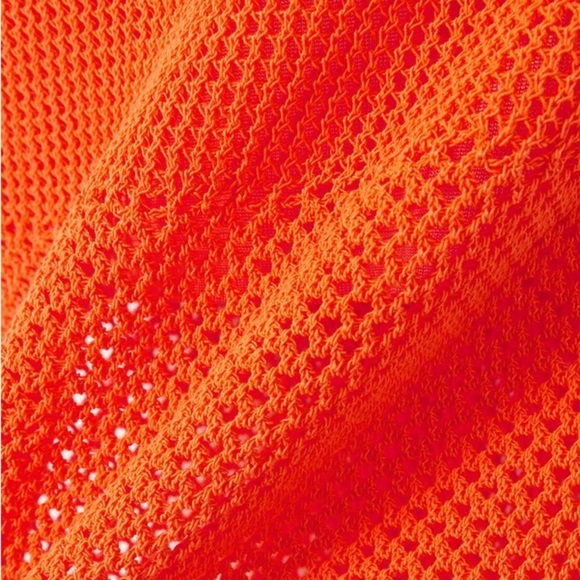 A.L.C Roland Orange Crocheted Cotton Midi Dress XS - Picture 3 of 8